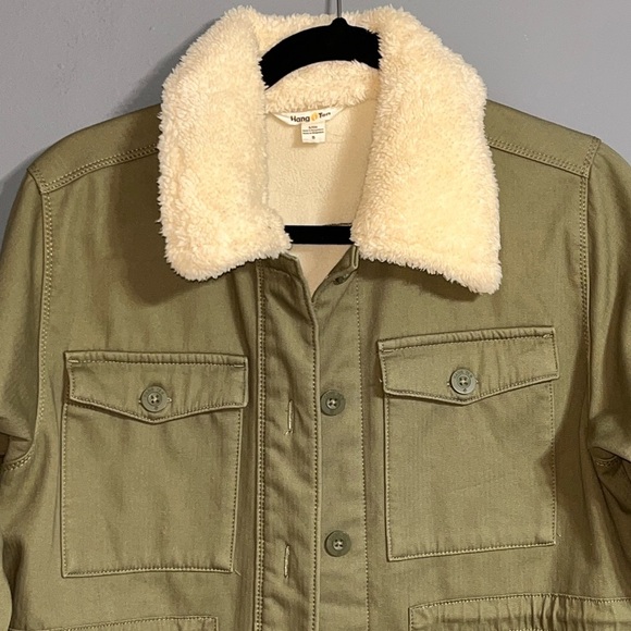 Hang Ten Women's Green Jacket with Faux Fur Collar small - Picture 6 of 12